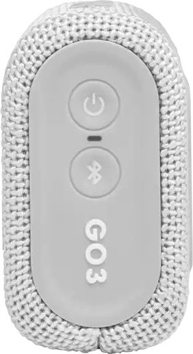 JBL Go 3 Waterproof Bluetooth Speaker 4.2W with Battery Life up to 5 hours White