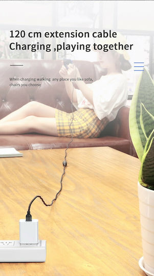 Joyroom S-M401 Braided USB to Lightning / Type-C / micro USB Cable 3.5A Μαύρο 1.2m