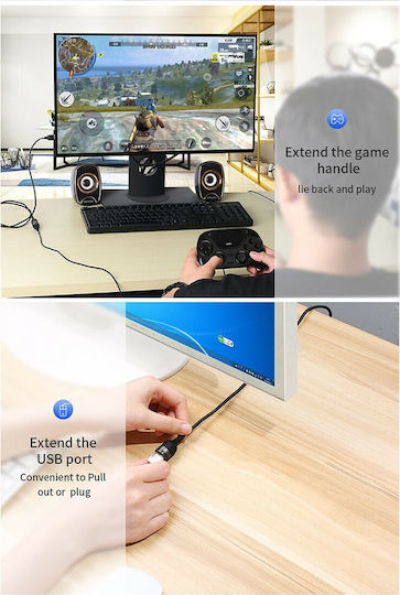 Joyroom S-M401 Braided USB to Lightning / Type-C / micro USB Cable 3.5A Μαύρο 1.2m