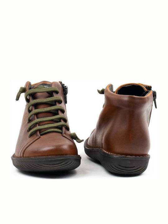 Leather Women's Ankle Boots Madison Brown