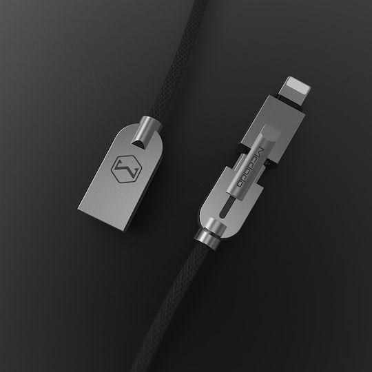 Mcdodo Braided Cablu USB la Lightning / micro USB cu mai multe porturi Negru 1.2m (CA-3911)