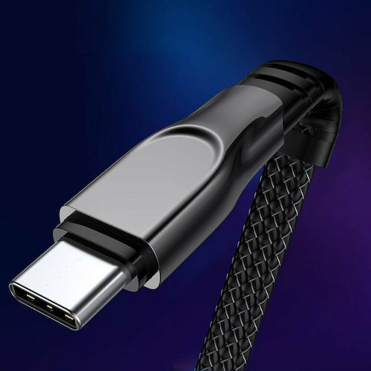 Joyroom S-1335K4 Geflochten USB zu Blitzschlag / Typ-C,TC-TC / Micro-USB Kabel 3.5A Schwarz 1.3m