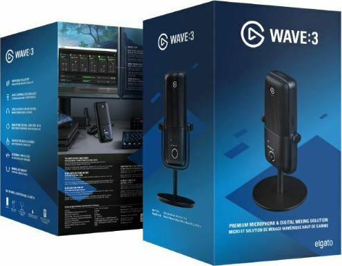 Elgato Wave 3 Πυκνωτικό Μικρόφωνο USB Επιτραπέζιο για Studio