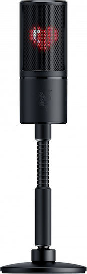 Razer Seiren Emote Microfon Condensator USB Desktop, Braț flexibil pentru Vocale