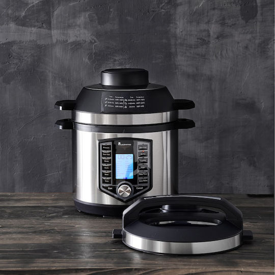 MasterPro Πολυμάγειρας 1500W με Χωρητικότητα 6lt Ασημί