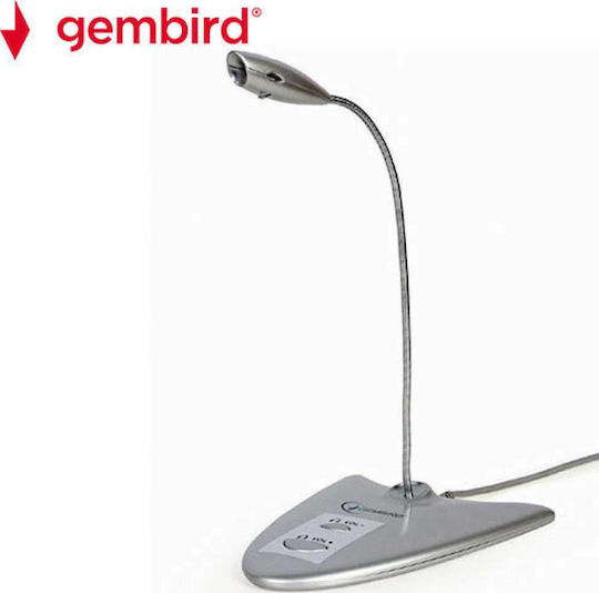 Gembird MIC-DU-01 Микрофон USB Настолен, гъвкава стойка в Сребрист Цвят