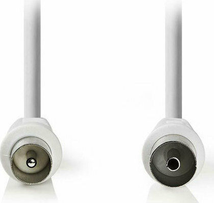 Nedis Antenna Cable Coax male - Coax female White 10m (CSGP40000WT100) 1pcs
