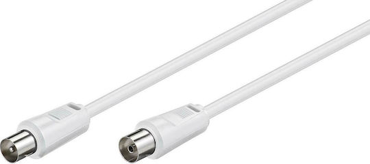 Goobay Antenna Cable Coax male - Coax female White 7.5m (11513) 1pcs