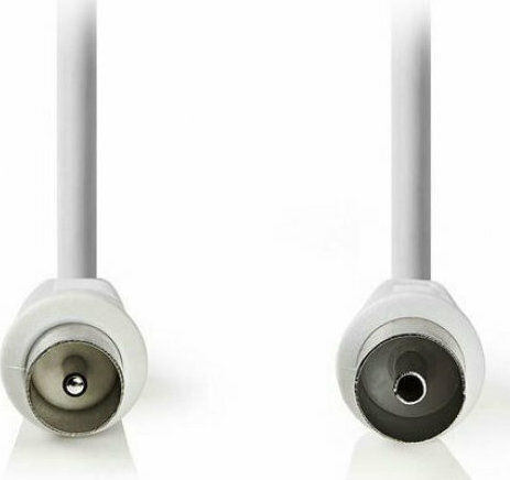 Nedis Antenna Cable Coax male - Coax female White 3m (CSGP40000WT30) 1pcs