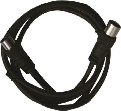 Eurolamp Antenna Cable Coax male - Coax female Black 1.5m (147-13128) 1pcs