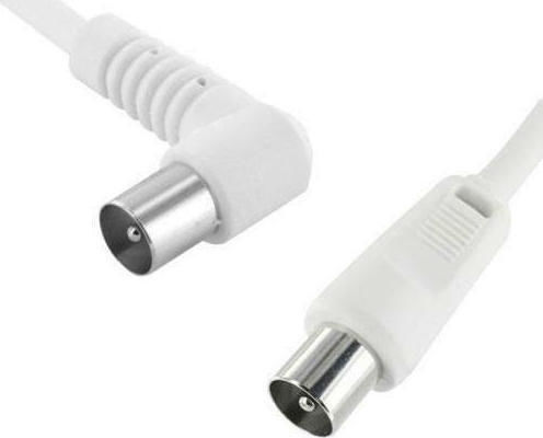 Jager Antenna Cable Coax male - Coax female White 1.5m (0824.012) 1pcs