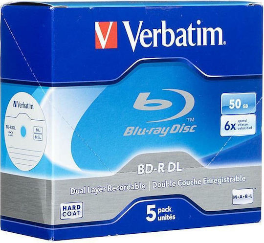 Verbatim Εγγράψιμα BD-R 6x Dual Layer 50GB 5τμχ