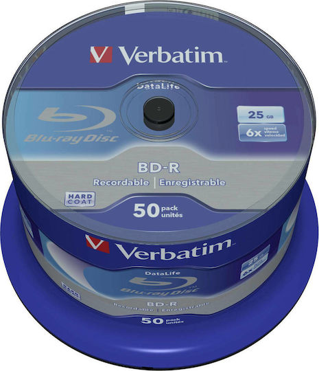 Verbatim Εγγράψιμα BD-R 6x 25GB Cake Box 50τμχ