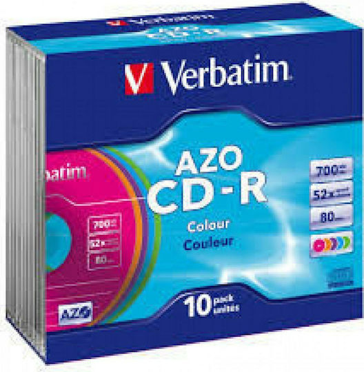 Verbatim Azo Εγγράψιμα CD-R 52x 700MB 10τμχ