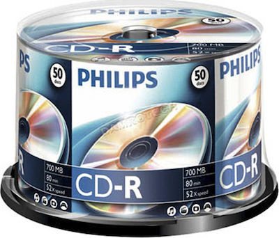 Philips Beschreibbare CD-R 52x 700MB 50Stück