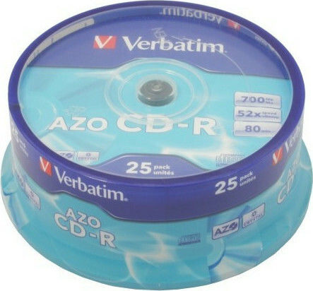 Verbatim Azo Εγγράψιμα CD-R 52x 700MB Cake Box 25τμχ