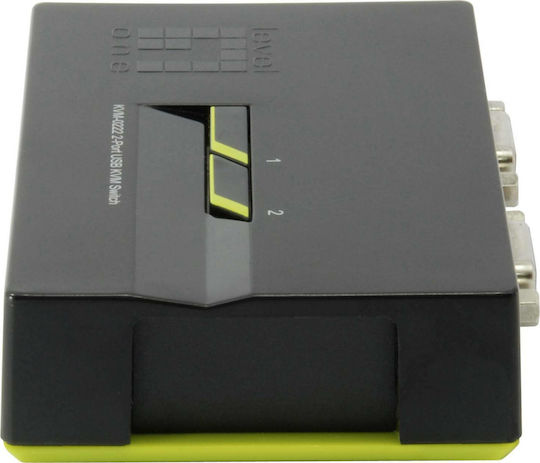 Level One KVM-0222 2 PC VGA+USB Black Edition