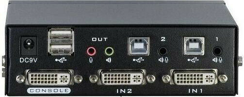 Inter-Tech AS-21DA KVM & Data Switch με Audio / DVI / USB 2.0 / USB-B