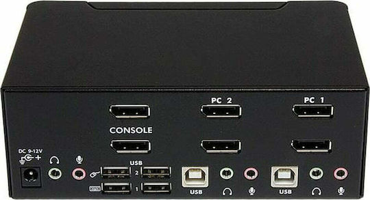 StarTech 2 Port Dual DisplayPort USB KVM Switch with Audio