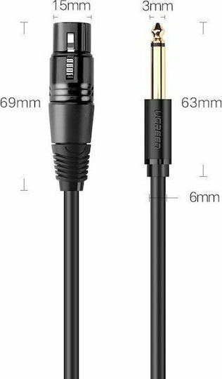 Ugreen AV131 XLR female to 6.3mm male 2m Cable (20719)