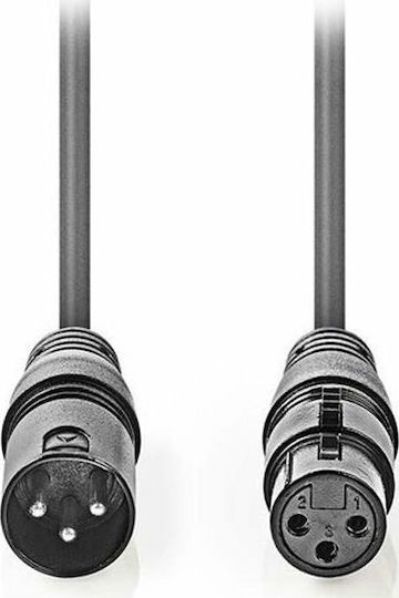 Nedis XLR male to XLR female 20m Cable Gray (COTG15010GY200)
