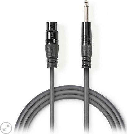 Nedis Cable XLR female - 6.3mm male Γκρι 3m COTH15120GY30