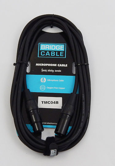 Bridgecable Kabel XLR-Stecker - XLR-Buchse Schwarz 3m TMC04B