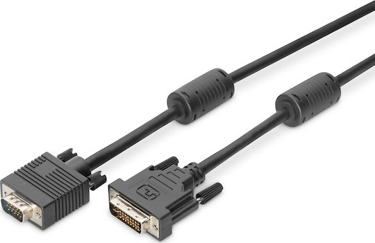 Digitus Кабел DVI-I мъжки - VGA мъжки 2м Черен (AK-320300-020-S)