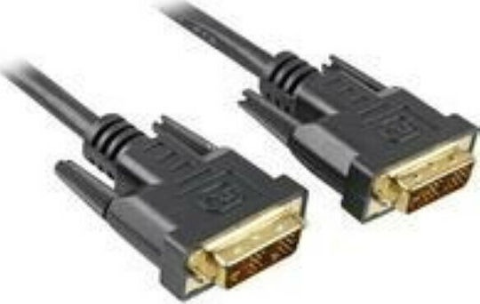 Sharkoon 2m DVI-D male to DVI-D male Cable Black ()