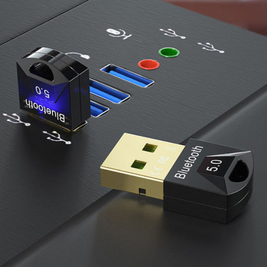 Powertech BT-006 USB Bluetooth 5.0 Adapter με Εμβέλεια 20m