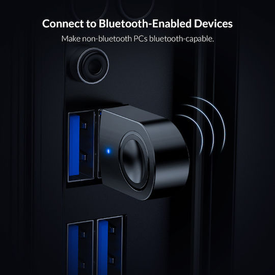 Orico BTA-608 USB Bluetooth 5.0 Адаптер с Обхват 20м Черен