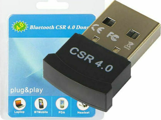 Powertech BT-004 v2 USB Bluetooth 4.0 Адаптер с Обхват 20м Черен