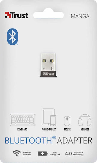 Trust Manga USB Bluetooth 4.0 Adaptor cu Raza de Acțiune 15m