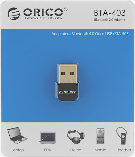 Orico BTA-403 USB Bluetooth 4.0 Adapter με Εμβέλεια 20m