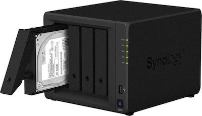 Synology DiskStation DS418 NAS Turnul cu 4 sloturi pentru HDD/SSD și 2 porturi Ethernet