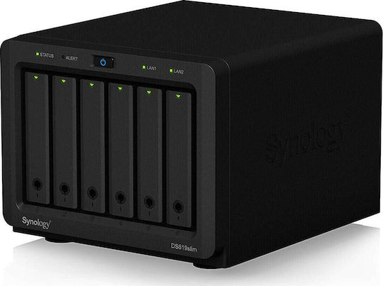 Synology DiskStation DS620slim NAS Tower με 6 θέσεις για HDD/SSD και 2 θύρες Ethernet