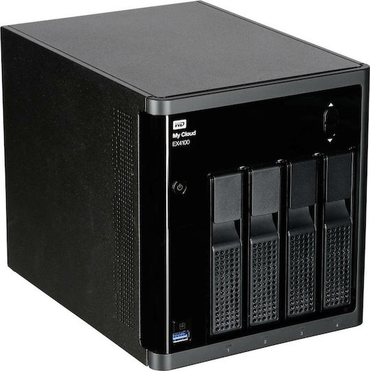 Western Digital My Cloud EX4100 NAS Tower με 4 θέσεις για HDD και 2 θύρες Ethernet