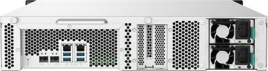 QNap TS-1232PXU-RP-4G NAS Rack με 12 θέσεις για HDD/SSD και 2 θύρες Ethernet