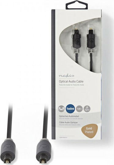 Nedis Optical Audio Cable TOS male - TOS male Μαύρο 1m (CABW25000AT10)