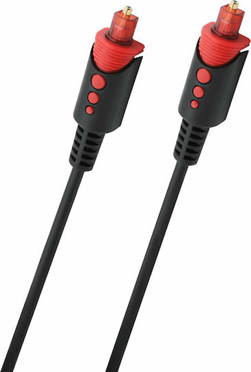 Oehlbach Optical Audio Cable TOS male - TOS male Μαύρο 1m (6003)