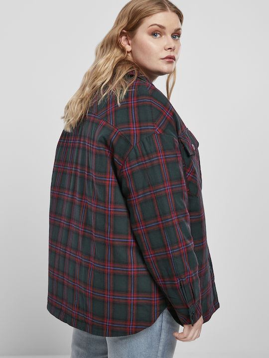 Γυναικείο Καρό Πράσινο Overshirt