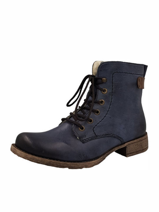 Rieker Leder Damen Knöchelstiefel Marineblau