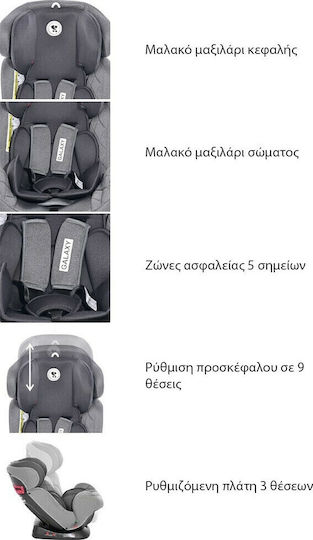 Lorelli Galaxy Καθισματάκι Αυτοκινήτου Grey 0-36 kg