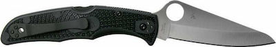 Spyderco Pacific Knife Black with Blade made of Stainless Steel in Sheath