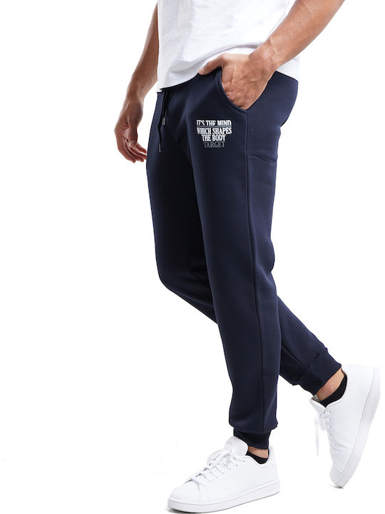 Mind Sweatpants with Elastic Navy Blue