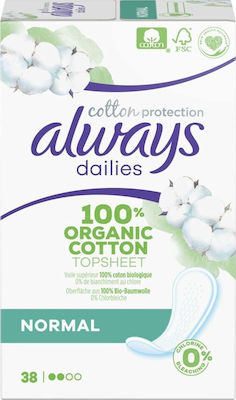 Always Dailies Cotton Protection Normal Daily Liners for Normal Flow 2 Drop 38pcs