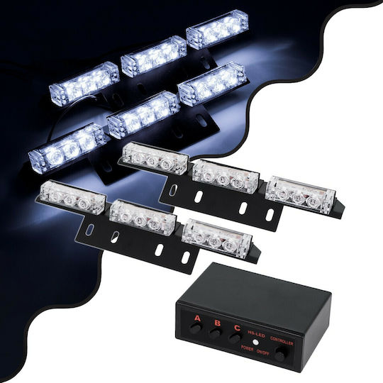 GloboStar Car Signaling Bar LED 10 - 30V Waterproof with White Lighting
