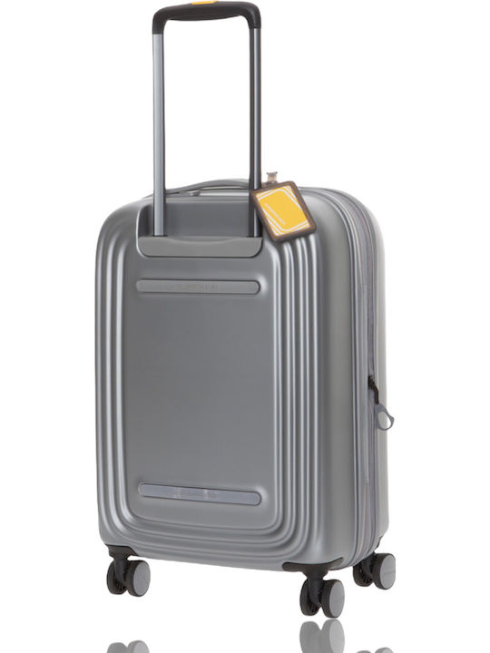 Mandarina Duck Logoduck Valiză De Călătorie De Cabină Tough Argintie Cu 4 Roți Înălțime 55 Cm P10SZV24-466
