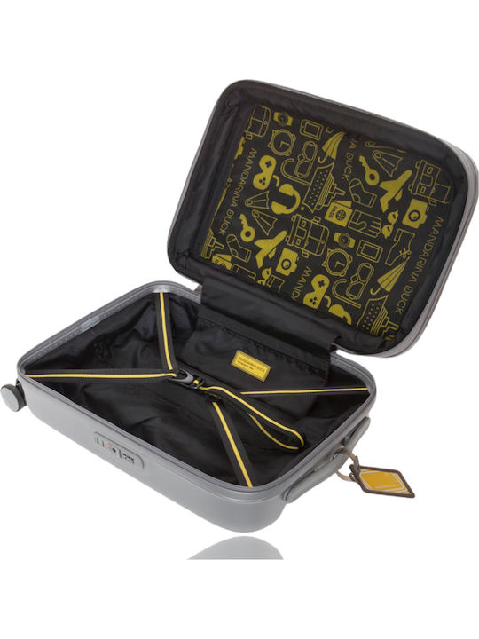 Mandarina Duck Logoduck Valiză De Cabina Dură Argintie