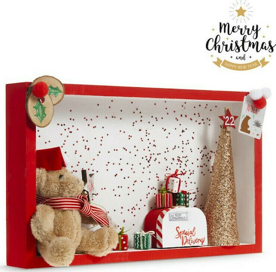 Parisis Weihnachtliche Holz Figur Unterschrift Rot Länge 50cm